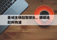 曼城主场轻取狼队,继续追赶利物浦队